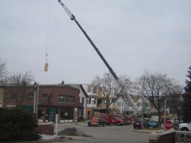 Work continues on Sage on Jackson on a cold wintery day.