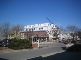 Sage on Jackson can be seen from the East Pointe parking lot.