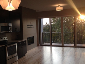 Top floor unit facing west.