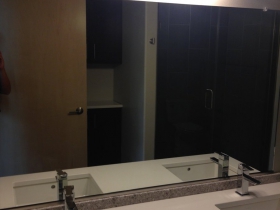 Two sinks in the bathroom.