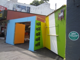 The Nomad's World Cup beer garden.