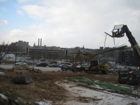 Moving rebar.