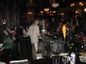 The Red Lion bar.