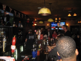 The bar is packed.