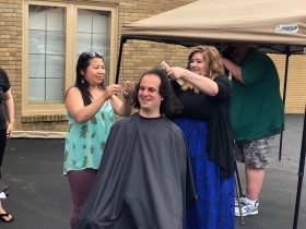 Diana Vang-Brostoff Cuts Her Husband's Ahir