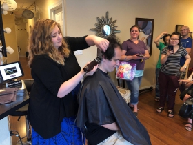 Kayleigh Kwasny Cuts Jonathan Brostoff's Hair