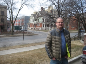Mike O'Connor across from 1825 N. Prospect Ave.