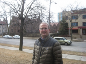 Mike O'Connor across from 1825 N. Prospect Ave.