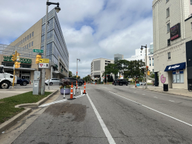 Turn Lane Blocked at Prospect and North