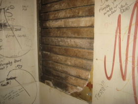 Bathroom wall at Jamo's