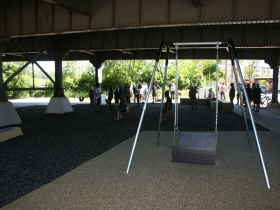 This handicap accesible swings is known as,
