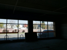 View of N. Farwell Ave. from the new space.
