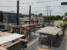 New rooftop patio