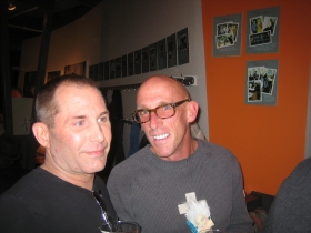 Joe Pabst [r] and a friend enjoying the party.