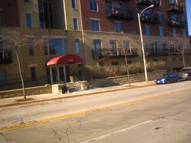 Fixing the wall at 1515 N. Van Buren St.