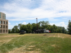 Soil testing.