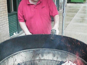 Tony DePalma working the grill.