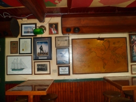 The wall inside Wolski's.
