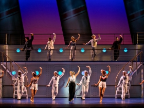 Emma Stratton as Reno Sweeney and the company of ANYTHING GOES.