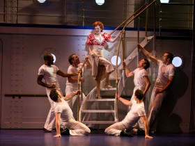 Mychal Phillips as Erma and Ensemble in the National Tour of ANYTHING GOES.