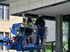 Straz Hall Facade Work