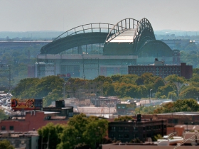 A view of Miller Park from Catholic Financial Life Building.