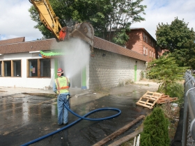 The start of demolition.