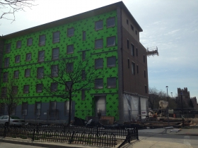 The new Jesuit Residence is under construction on Marquette's campus.
