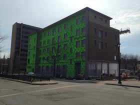 The new Jesuit Residence is under construction on Marquette's campus.