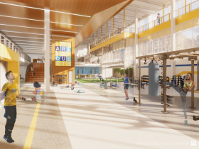 Helfaer Tennis Stadium and Recreation Center Redevelopment Rendering