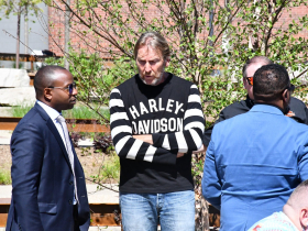 Mayor Cavalier Johnson and Harley-Davidson CEO Jochen Zeitz