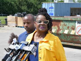 Congresswoman Gwen Moore at Cleanup Press Conference