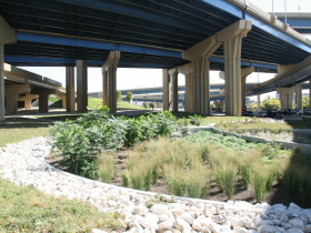Bioswale under Marquette Interchange