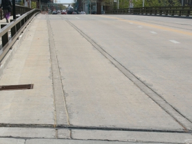 Streetcar Track Slots in St. Paul Ave. Bridge
