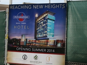 Potawatomi Casino Hotel under construction.