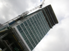 Construction of the Potawatomi Casino Hotel.