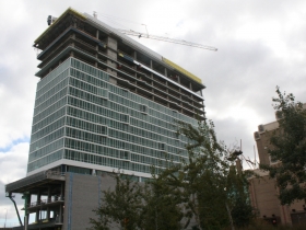 Construction of the Potawatomi Casino Hotel.