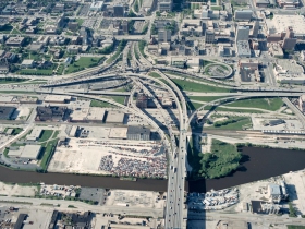 Marquette Interchange Historical Aerial