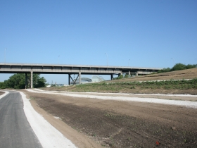 The Hank Aaron State Trail runs through Three Bridges Park.