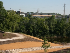 A view from Three Bridges Park.