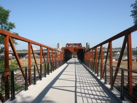 Looking into the park.
