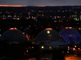 The Domes as seen from atop the Potawatomi Hotel.