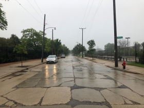N. 32nd St., South from W. Wright St.