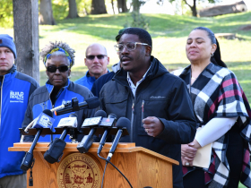 County Executive David Crowley Speaks At Tree Grant Announcement