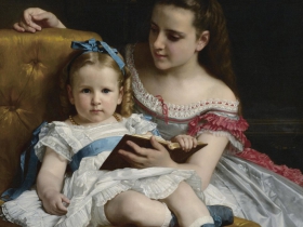 Portrait of Mrs. Johnson Children by William-Adolphe Bouguereau
