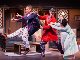 (l-r):  Chris Klopatek as Bertie, Steven M. Koehler as Knuckles, Anna Cline as Ruby