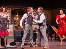 (l-r): Kay Allmand as Vivienne, Chris Klopatek as Bertie, Chase Stoeger as Binky, Anna Cline as Ruby