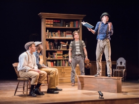 Josh Krause as Pip, Chiké Johnson as Joe, Andrew Crowe, Zach Thomas Woods as Mr. Wopsle