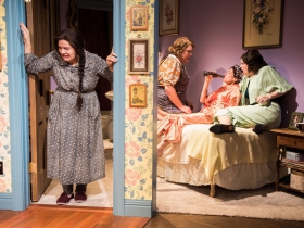 L-R: Karen Estrada as Sophie Gluck, Kelly Doherty as Bodey, Kay Allmand as Dorothea, Molly Rhode as Helena