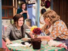 L-R: Karen Estrada as Sophie Gluck, Molly Rhode as Helena, Kelly Doherty as Bodey